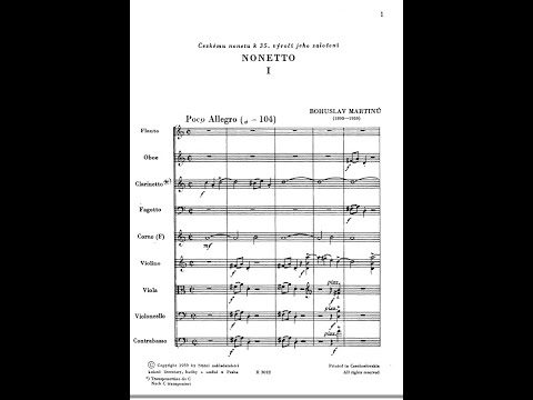 Bohuslav Jan Martinů – Nonetto (Nonet Nr. 2)