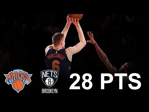 Kristaps Porzingis Full Highlights 2018.01.30 vs Nets - 28 Pts, 5 Rebs, 2 Blks, 6 Threes