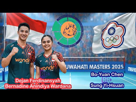 Dejan / Bernadine VS Bo-Yuan Chen / Sung Yi-Hsuan - R16 Guwahati Masters 2025 - Bersama Bu Rina.