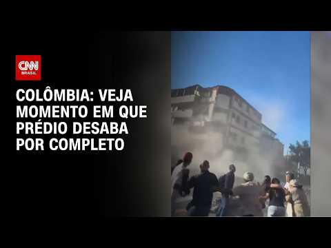 Terremoto na Colômbia: Veja momento em que prédio desaba por completo | CNN BRASIL