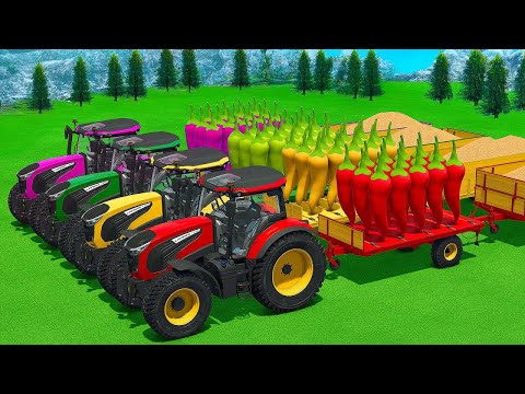 TRANSPORTING GIANT HOT PAPERS & POTATOES WITH LANDINI TRACTORS - Farming Simulator 25