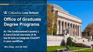 Columbia University Executive LLM Lecture on ChatGPT & AI Law