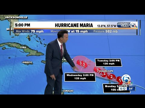 Hurricane Maria:  9/17/17 - 6pm update