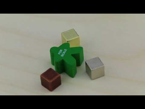 Cube, Metal, Gold, 8mm video