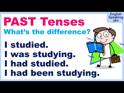 Let's compare PAST VERB TENSES in ENGLISH    Simple / Progressive / Perfect / Perfect Progressive