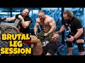 Strongmen vs Bodybuilder: Can we Finish this Brutal Bodybuilding Leg Session?