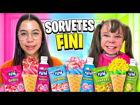 SARAH E ELOAH fizeram SORVETES DE FINI ! * Será que ficou bom? | Família Araújo