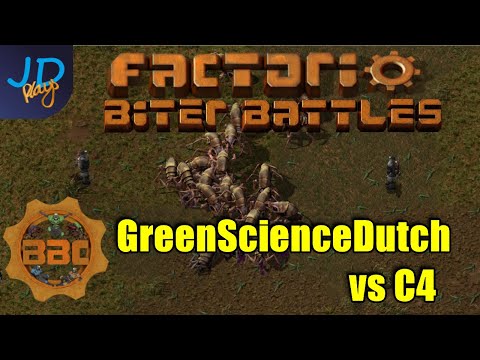 Factorio PvP Biter Battles ⚙️ BBChampions ⚙️  GreenScienceDutch vs C4
