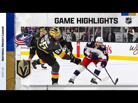 Blue Jackets @ Golden Knights 11/20/21 | NHL Highlights