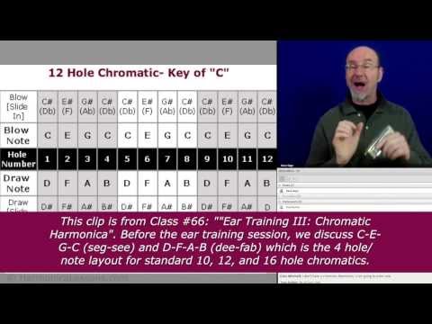 Hole/Note Layout of the Chromatic Harmonica