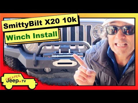 SmittyBilt X20 10k Winch Install - On a Jeep Wrangler With a Rugged Ridge HD Full Width Bumper