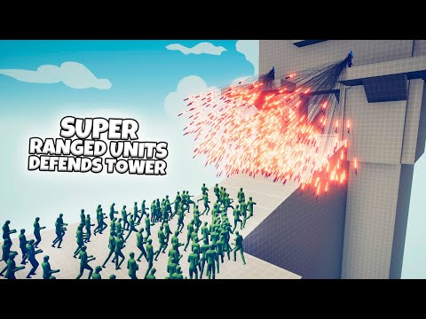 SUPER RANGED UNITS DEFENDS TOWER VS ZOMBIES | TABS MODDED GAMEPLAY