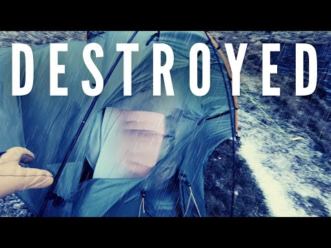 Scarp 1 Destroyed & Black Label Soulo Damaged | Winter Storm Camping in the Mountains - USER ERROR!