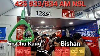 [SMRT] (SG biggest running ads!) R151 833/834 NSL from YCK to Bishan (》NS28 Marina South Pier Bound)