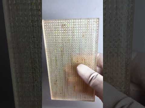 Kính đúc caro ghép lụa