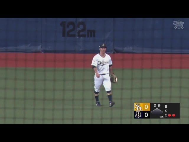 【ファーム】右中間方向から快足飛ばした!! バファローズ・福田周平のファインプレー!!  2024年9月10日 オリックス・バファローズ 対 福岡ソフトバンクホークス