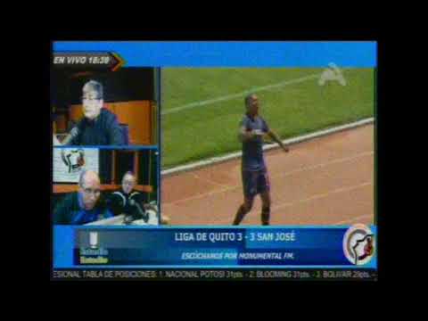Analisis de Estudio Estadio del Liga que Quito 3 - 3 San Jose, San Jose marco 5 goles