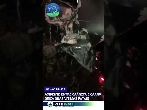 Acidente deixa duas vítimas fatais próximo a Pavão-MG