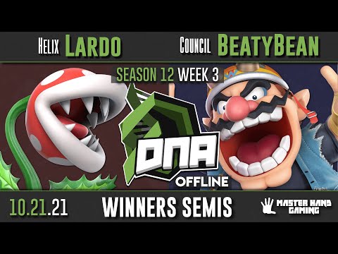 DNA S12:W3 - Helix | Lardo (Piranha Plant) Vs. Council | BeatyBean (Wario) - W Semifinals
