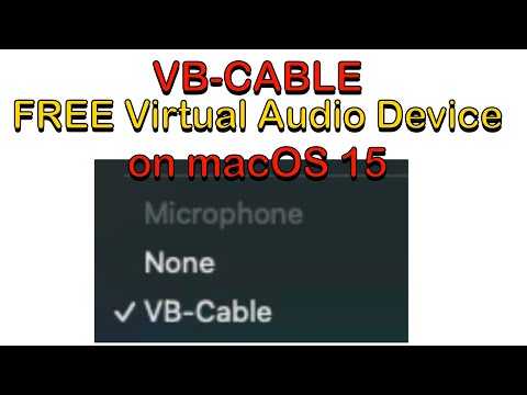 Free Virtual Audio Device on macOS 15 | VB-CABLE