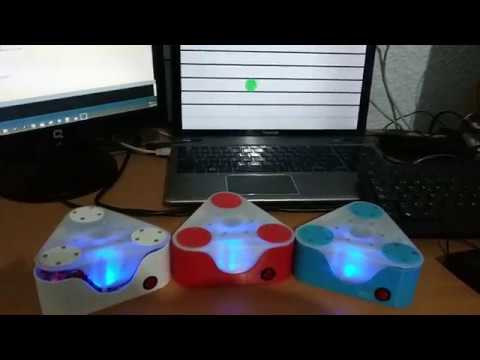 Strange MIDI Wireless Triangles - Made with Arduino nodemcu puredata and Processing