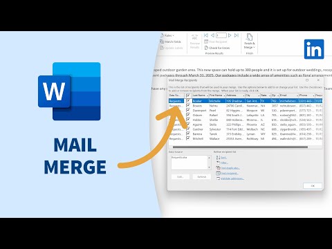 Word 提示--使用郵件合併功能個性化電子郵件 (Word Tip - Using Mail Merge to personalize emails)