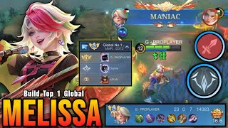 12.300+ MMR!! Melissa with Fighter Emblem 100% UNSTOPPABLE!! - Build Top 1 Global Melissa ~ MLBB