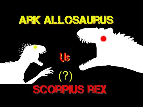 scorpius rex vs allosaurus (ark survival evolved) (?)