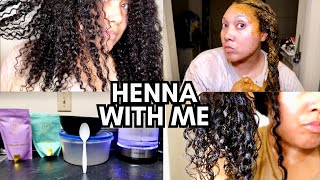 USING HENNA ON MY CURLS - FALL HAIR COLOR REFRESH | Ashkins Curls