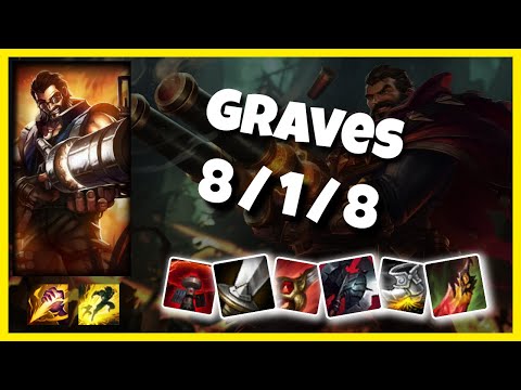 KOREAN Challenger Graves JUNGLE (8/1/8) vs NUNU & WILLUMP Gameplay Replay - Patch 10.18