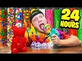 SNEAKING In OVERNIGHT CANDY SHOP 24 HOUR Challenge