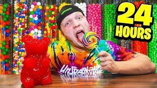 SNEAKING In OVERNIGHT CANDY SHOP 24 HOUR Challenge Mp4 3GP & Mp3