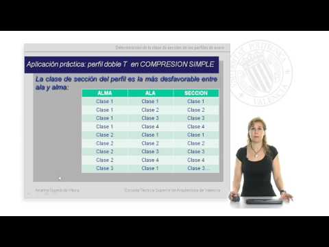 Determining the section class of steel profiles. © UPV