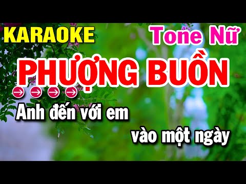 Karaoke Phượng Buồn | Nhạc Sống Tone Nữ Dễ Hát | Huỳnh Lê