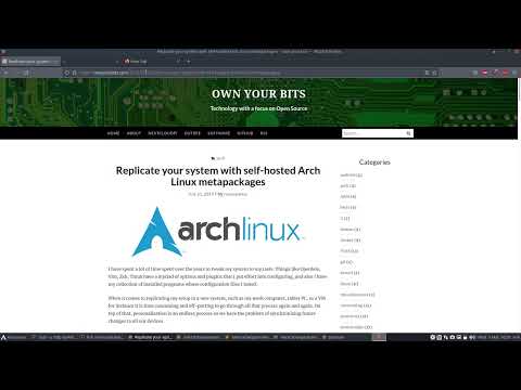 ArcoLinux : 2709 Self host your Arch Repository locally - download once and distribute to all 1/2