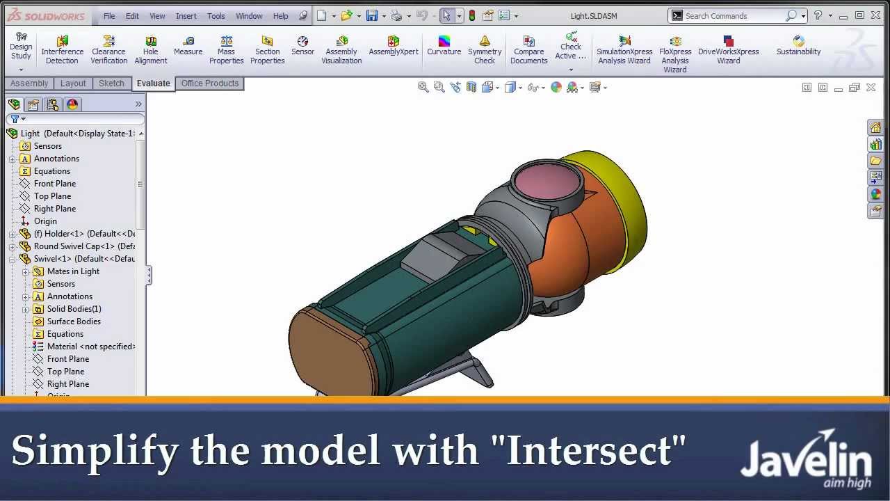 Simplify SOLIDWORKS Models with the Intersect Tool