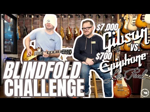 BLINDFOLD Les Paul Challenge | $700 Guitar vs. $7,000 Guitar?