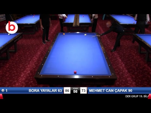 BORA YAYALAR 63 & MEHMET CAN ÇAPAK 90 Bilardo Maçı - 19. BİLARDOMAX LİGİ FİNALLERİ-1. Tur