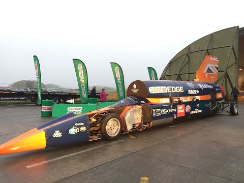 210mph! Bloodhound supersonic car makes debut running