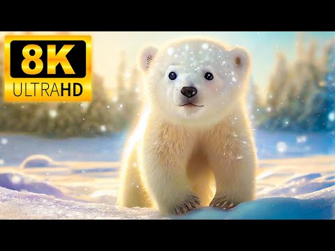 CUTE BABY ANIMALS - 8K (60FPS) ULTRA HD - With Nature Sounds (Colorfully Dynamic)
