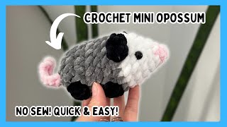 Crochet Opossum (NO SEW) Tutorial 🧶 FREE Amigurumi Pattern Step by Step, Advanced Beginners Possum