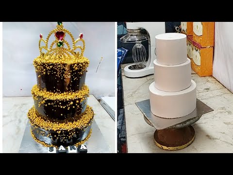 3 Tier Amazing Cake Design With Chocolate Ganache || Best Cake Design 2021 #pranshulcakes #newtoyou🧿