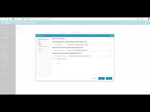 Configuring a Dell EMC SAN storage pool and LUNs
