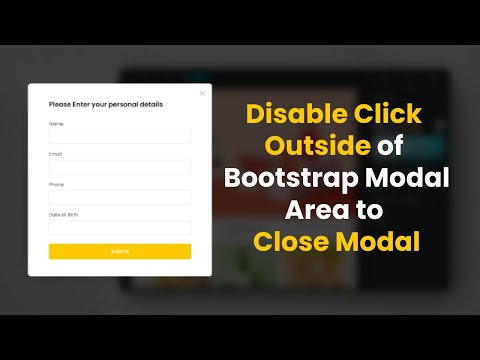 How to disable click outside bootstrap modal to close modal
