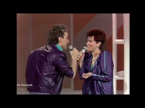 1985 Denmark: Kirsten & Soeren aka Hoteyes - Sku' du spørg' fra no'en (11th place at ESC) SUBTITLES