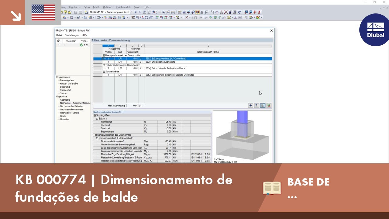 KB 000774 | Dimensionamento de fundações de balde