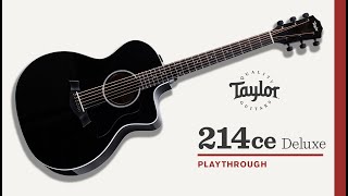 Taylor Guitars 214ce DLX BLK | Playthrough Demo