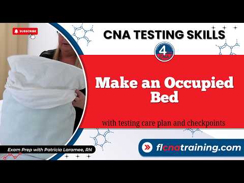 How to Make an Occupied Bed | CNA Skills for Prometric Exam