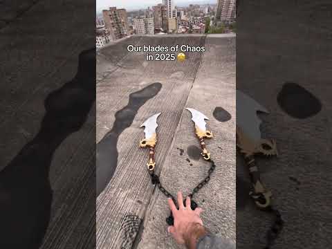 The Evolution of Our GOW Blades of Chaos Replicas During The Last 7 Years 🔥 ⚔️ #godofwar #keychain