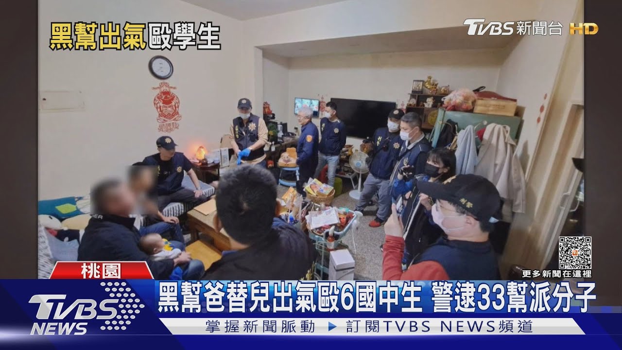 黑幫爸替兒出氣毆6國中生 警逮33幫派分子